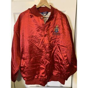 C.R. England Freight Global Transportation Satin Trucker Jacket‎ Patches XL VTG